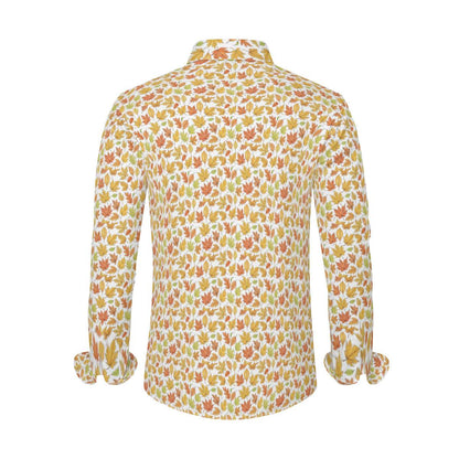 Autumn Men's Classic Long-Sleeved Button up Polyester Dress Shirt - DeRose Seasonal