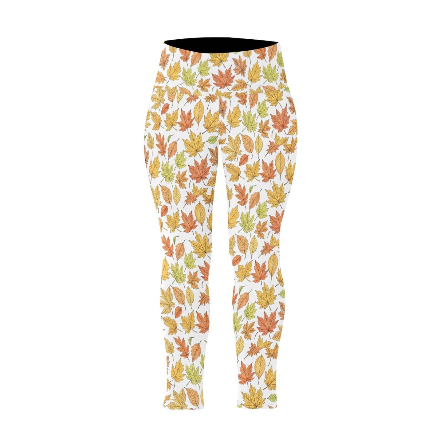 Autumn Women's Plus Size High Waited Leggings Women's High Waist Leggings(Plus Size)(ModelL45) - DeRose Seasonal
