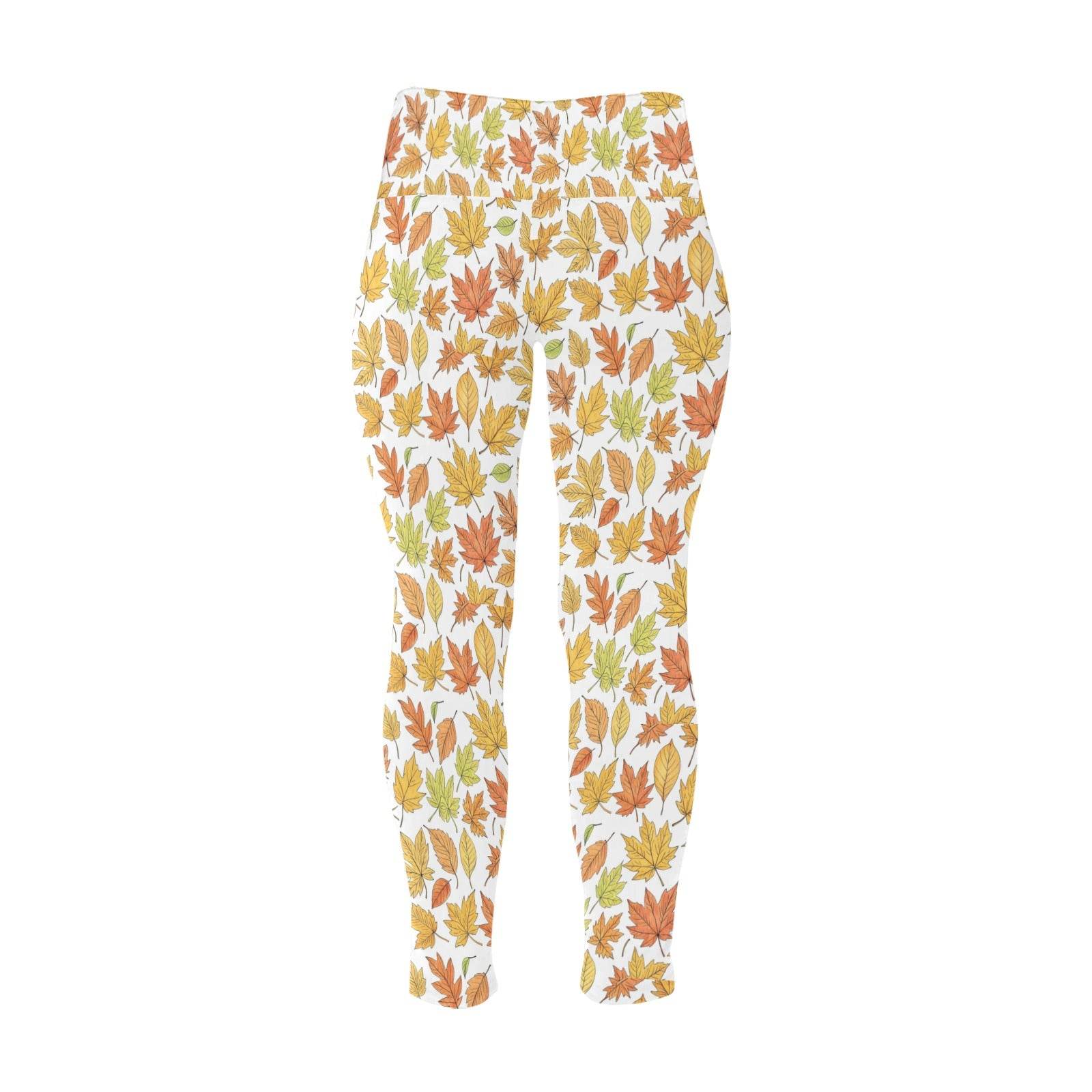 Autumn Women's Plus Size High Waited Leggings Women's High Waist Leggings(Plus Size)(ModelL45) - DeRose Seasonal
