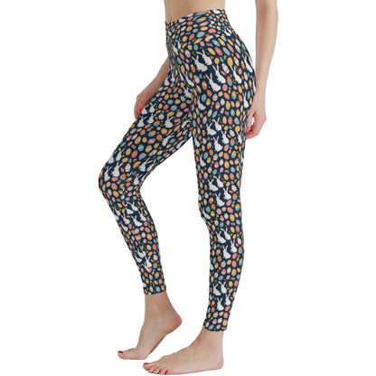 Bunny Eggs Women's Polyester Yoga pants Leggings - DeRose Seasonal