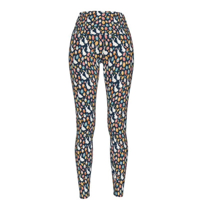 Bunny Eggs Women's Polyester Yoga pants Leggings - DeRose Seasonal