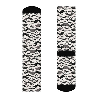 Halloween Bats Polyester Crew Socks 3 sizes - DeRose Seasonal