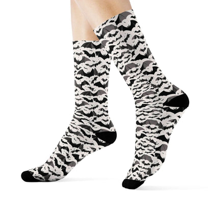Halloween Bats Polyester Crew Socks 3 sizes - DeRose Seasonal