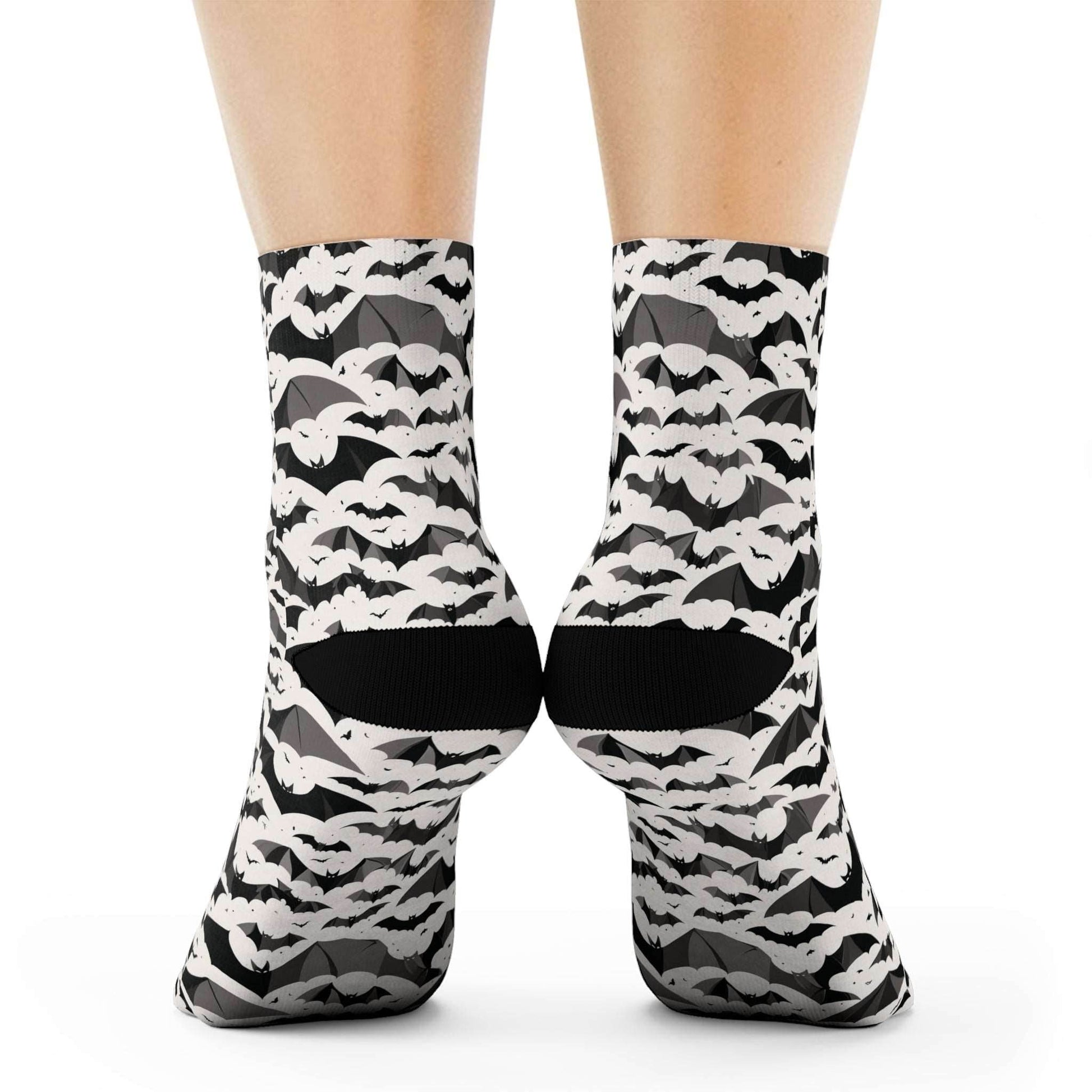 Halloween Bats Polyester Crew Socks 3 sizes - DeRose Seasonal