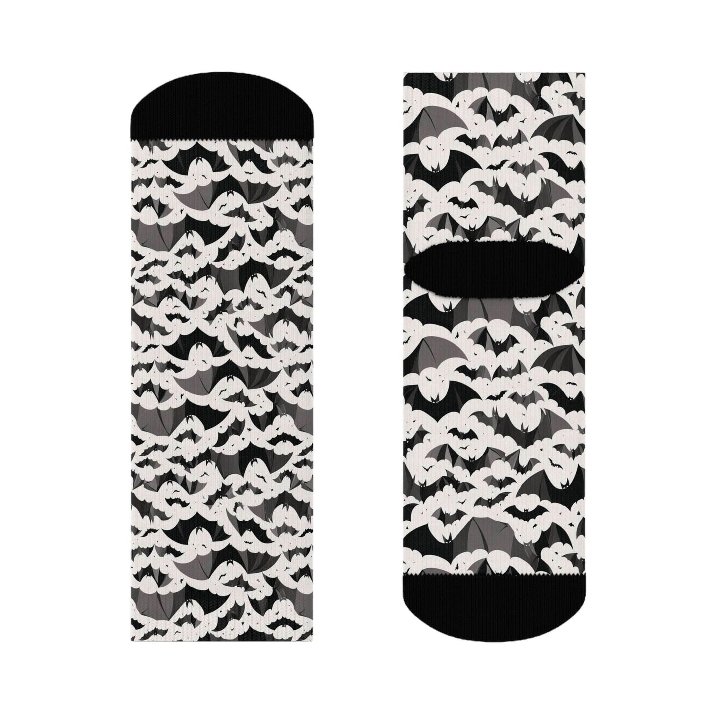 Halloween Bats Polyester Crew Socks 3 sizes - DeRose Seasonal