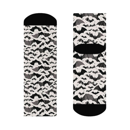 Halloween Bats Polyester Crew Socks 3 sizes - DeRose Seasonal