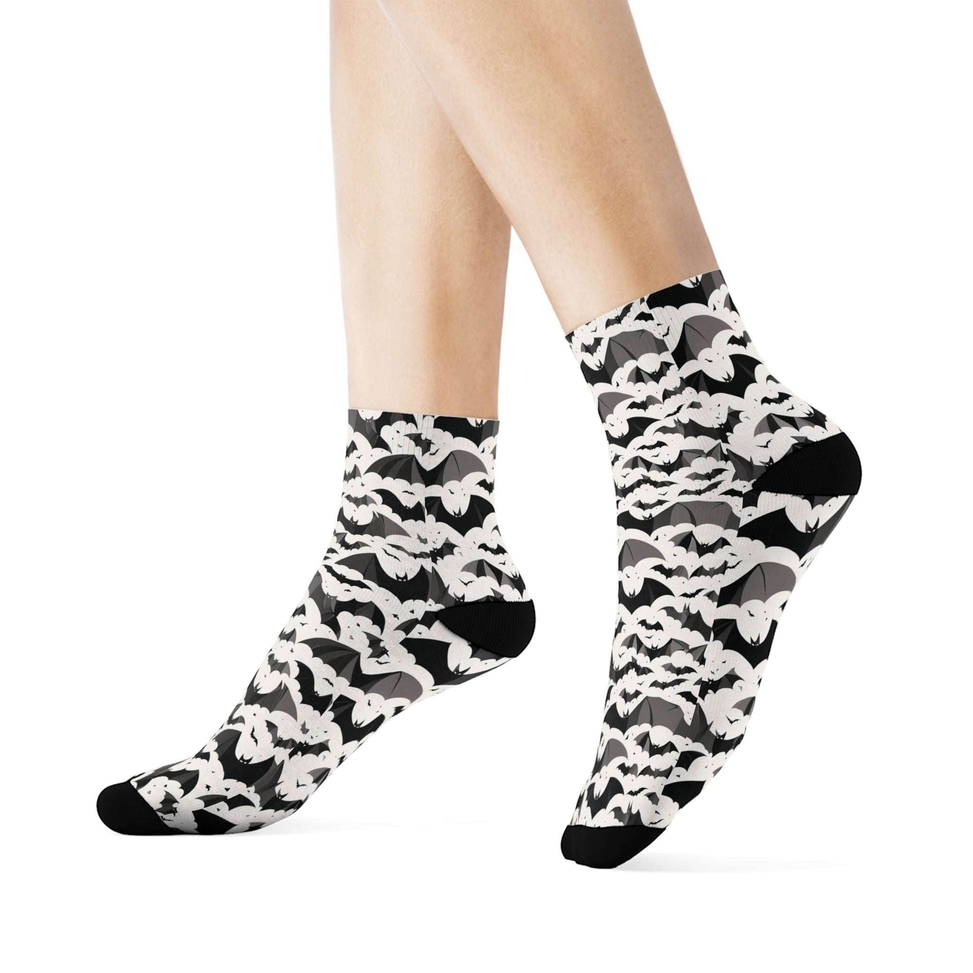 Halloween Bats Polyester Crew Socks 3 sizes - DeRose Seasonal