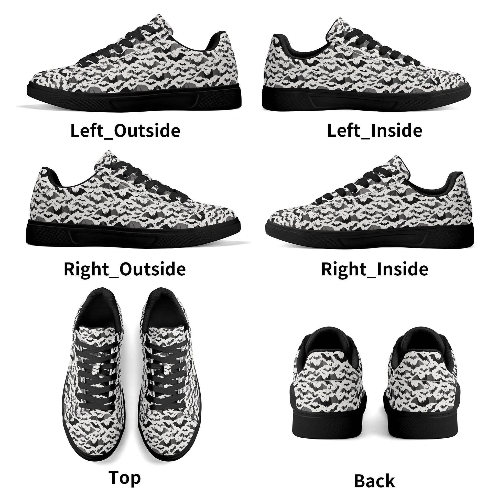 Bats Adult Lightweight Brand Low Top Leather Shoes - DeRose Seasonal