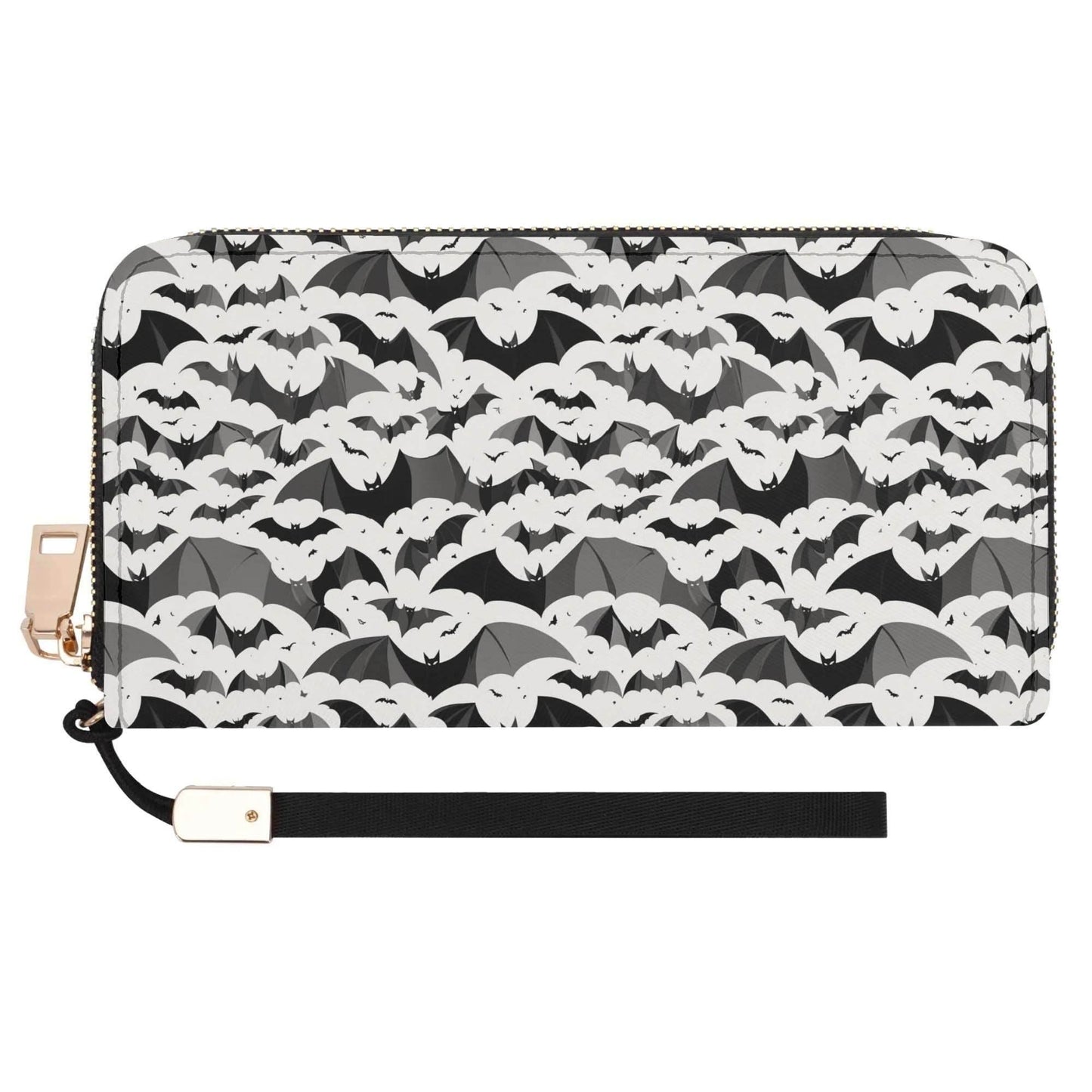 Bats Women's Leather Zipper Wristlet Wallet - DeRose Seasonal