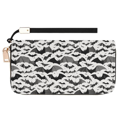 Bats Women's Leather Zipper Wristlet Wallet - DeRose Seasonal
