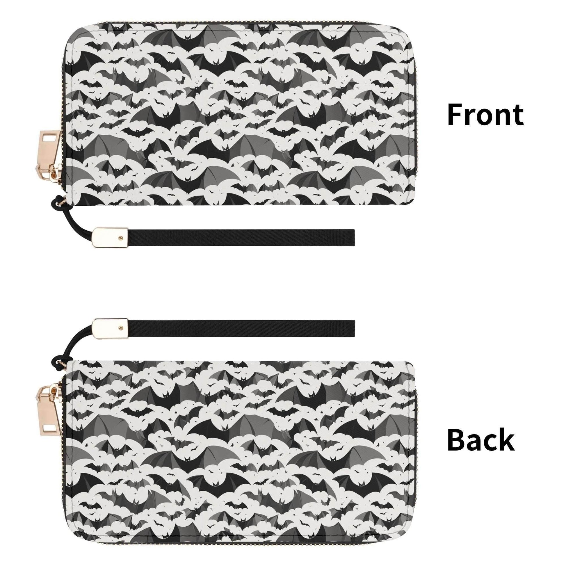 Bats Women's Leather Zipper Wristlet Wallet - DeRose Seasonal