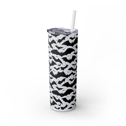 Halloween Bats Skinny 20oz Tumbler with Straw - DeRose Seasonal
