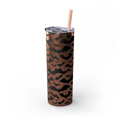 Halloween Bats Skinny 20oz Tumbler with Straw - DeRose Seasonal