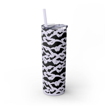 Halloween Bats Skinny 20oz Tumbler with Straw - DeRose Seasonal