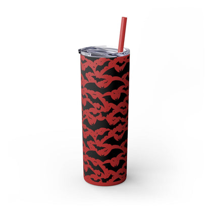 Halloween Bats Skinny 20oz Tumbler with Straw - DeRose Seasonal