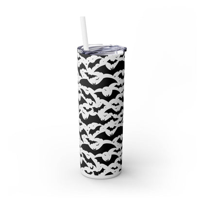 Halloween Bats Skinny 20oz Tumbler with Straw - DeRose Seasonal