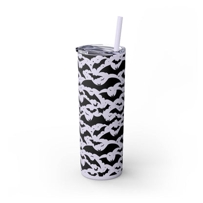 Halloween Bats Skinny 20oz Tumbler with Straw - DeRose Seasonal