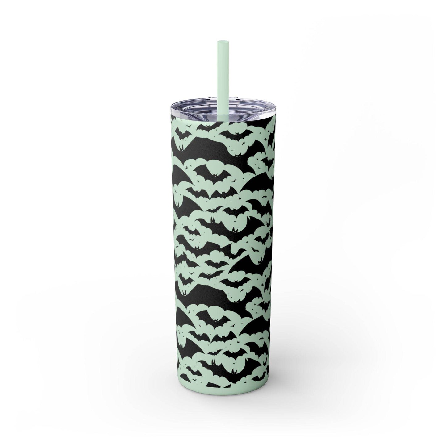Halloween Bats Skinny 20oz Tumbler with Straw - DeRose Seasonal