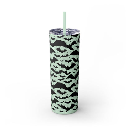 Halloween Bats Skinny 20oz Tumbler with Straw - DeRose Seasonal