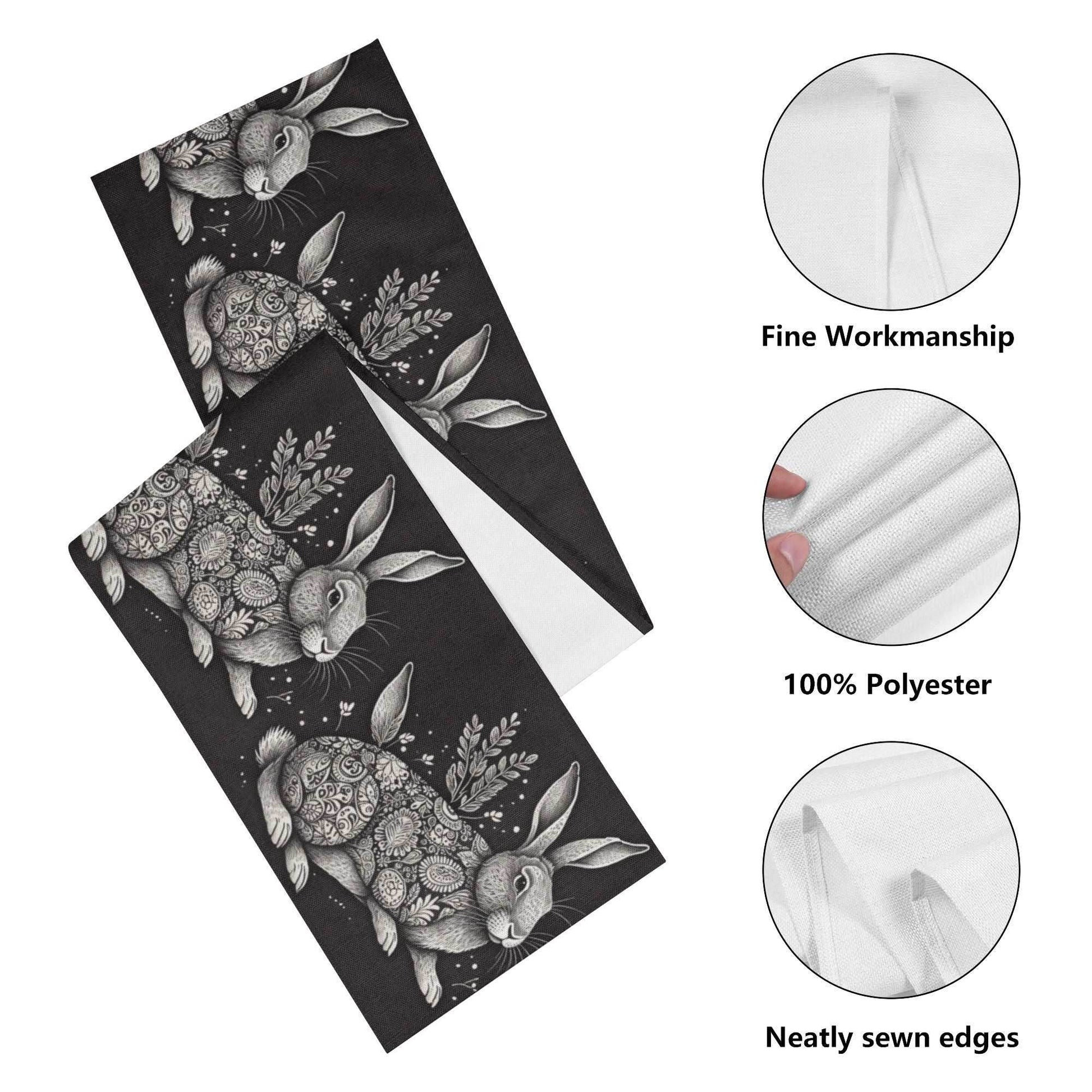 Big Abstract Bunny Polyester Table Runner - DeRose Seasonal