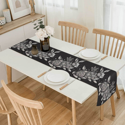 Big Abstract Bunny Polyester Table Runner - DeRose Seasonal