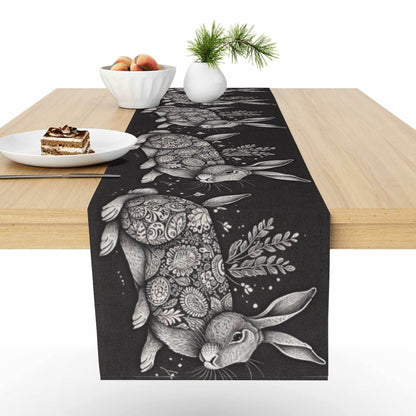 Big Abstract Bunny Polyester Table Runner - DeRose Seasonal