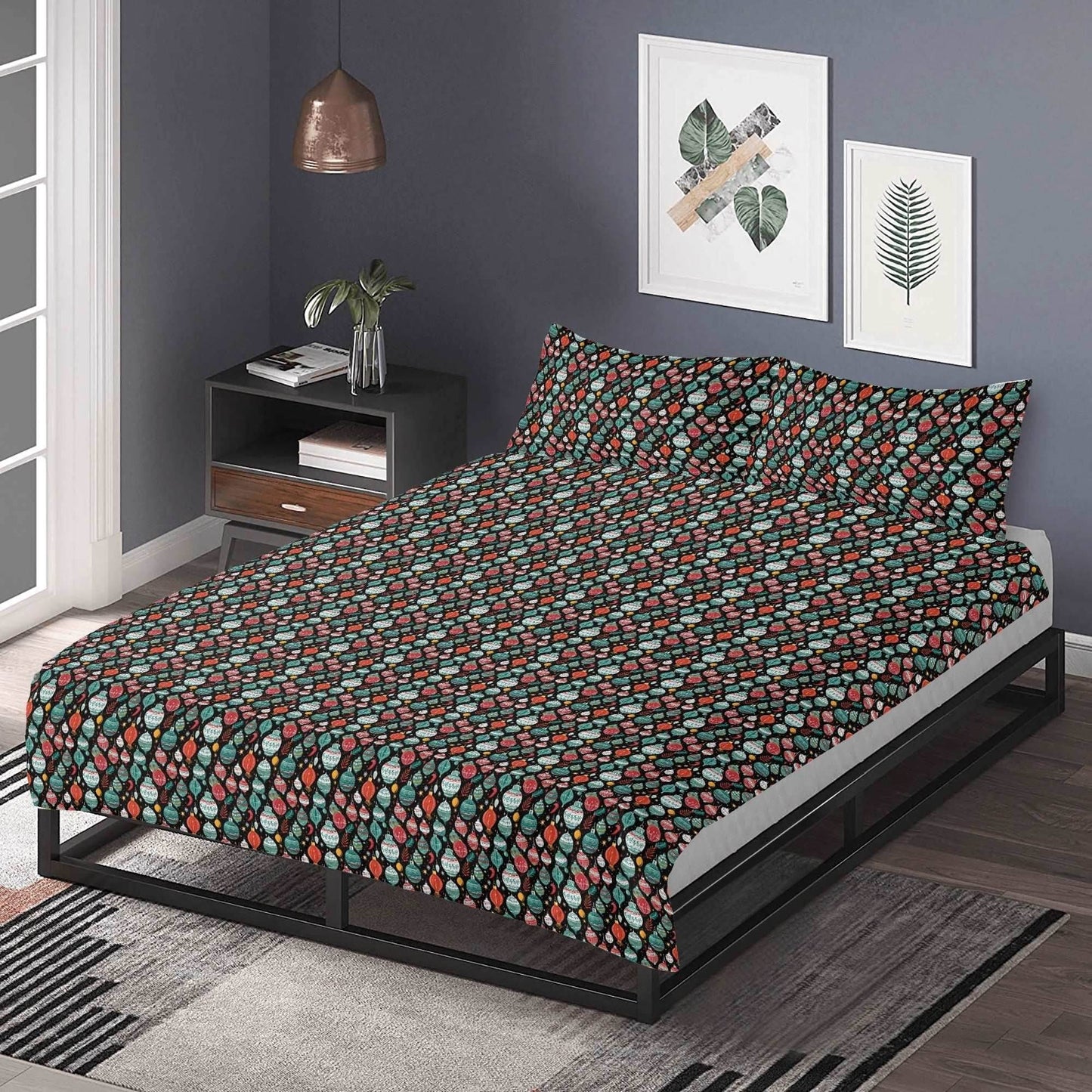 Big Ornament 3 Pcs Beddings - DeRose Seasonal