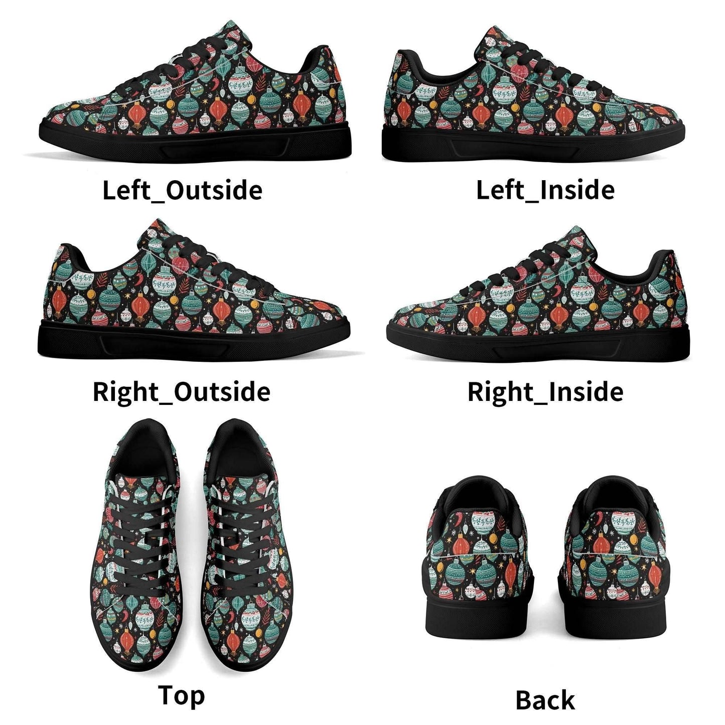 Big Ornament Adult Lightweight Brand Low Top Leather Shoes - DeRose Seasonal