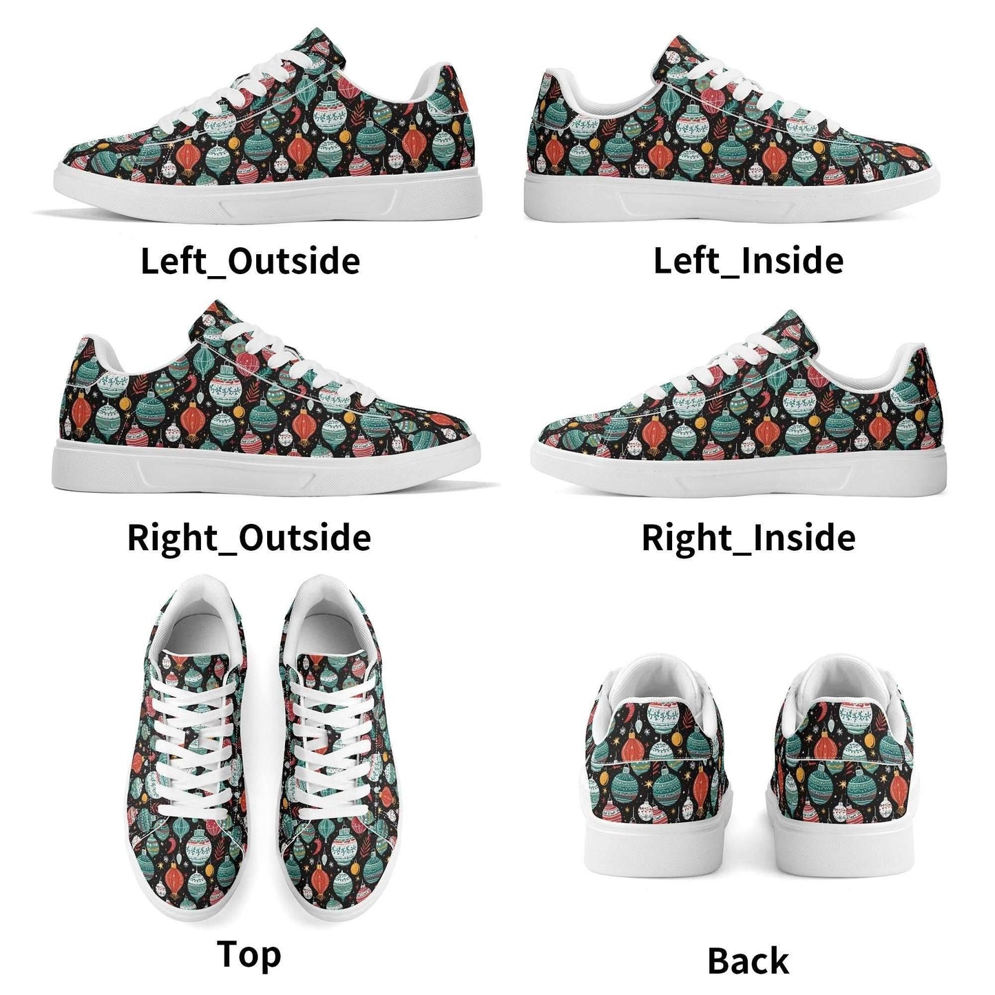 Big Ornament Adult Lightweight Brand Low Top Leather Shoes - DeRose Seasonal