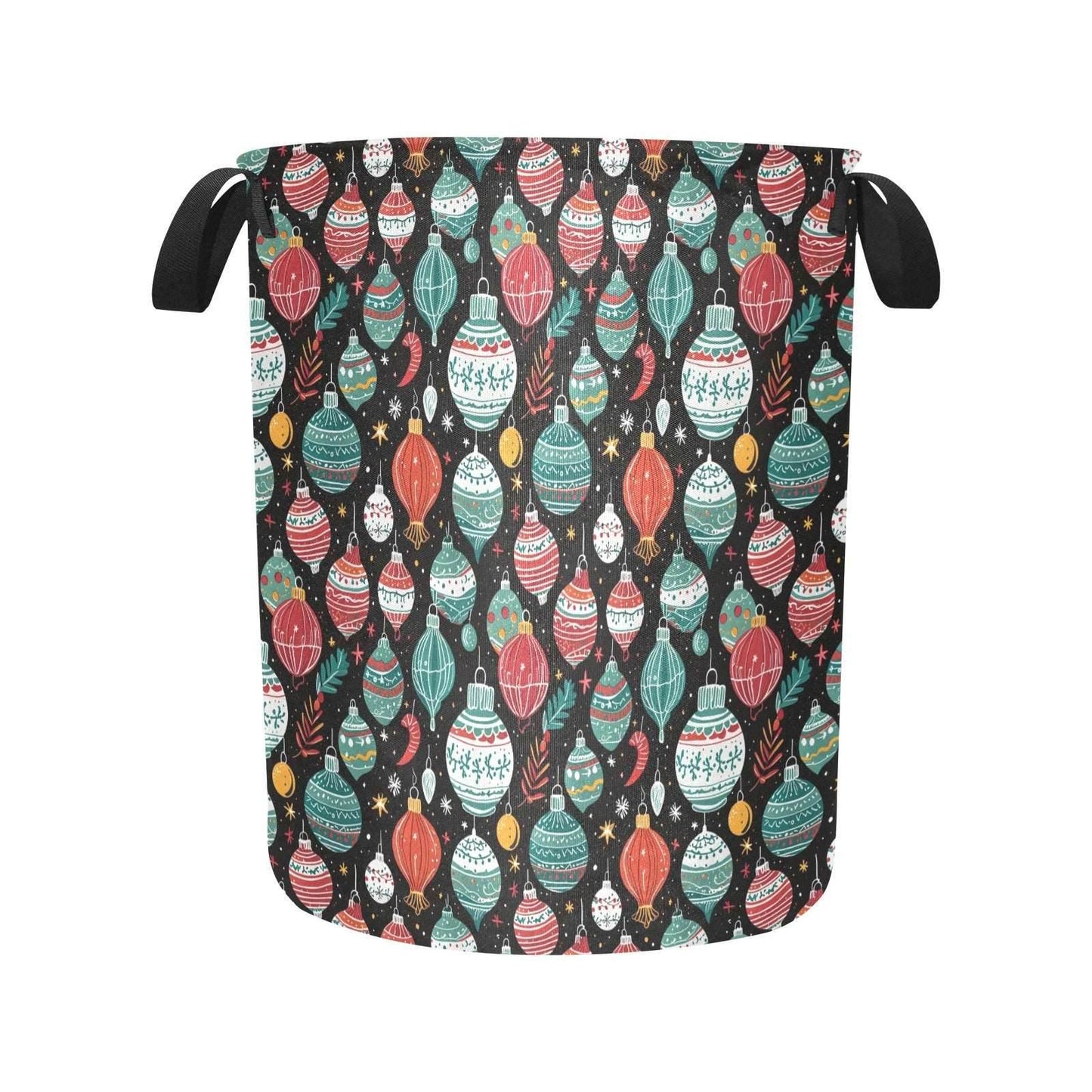 Big Ornament Polyester Laundry and Blanket Basket - DeRose Seasonal