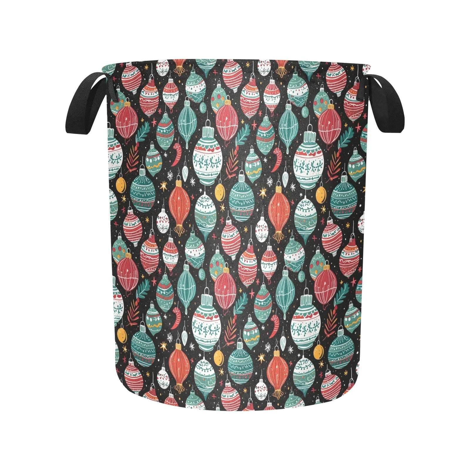 Big Ornament Polyester Laundry and Blanket Basket - DeRose Seasonal
