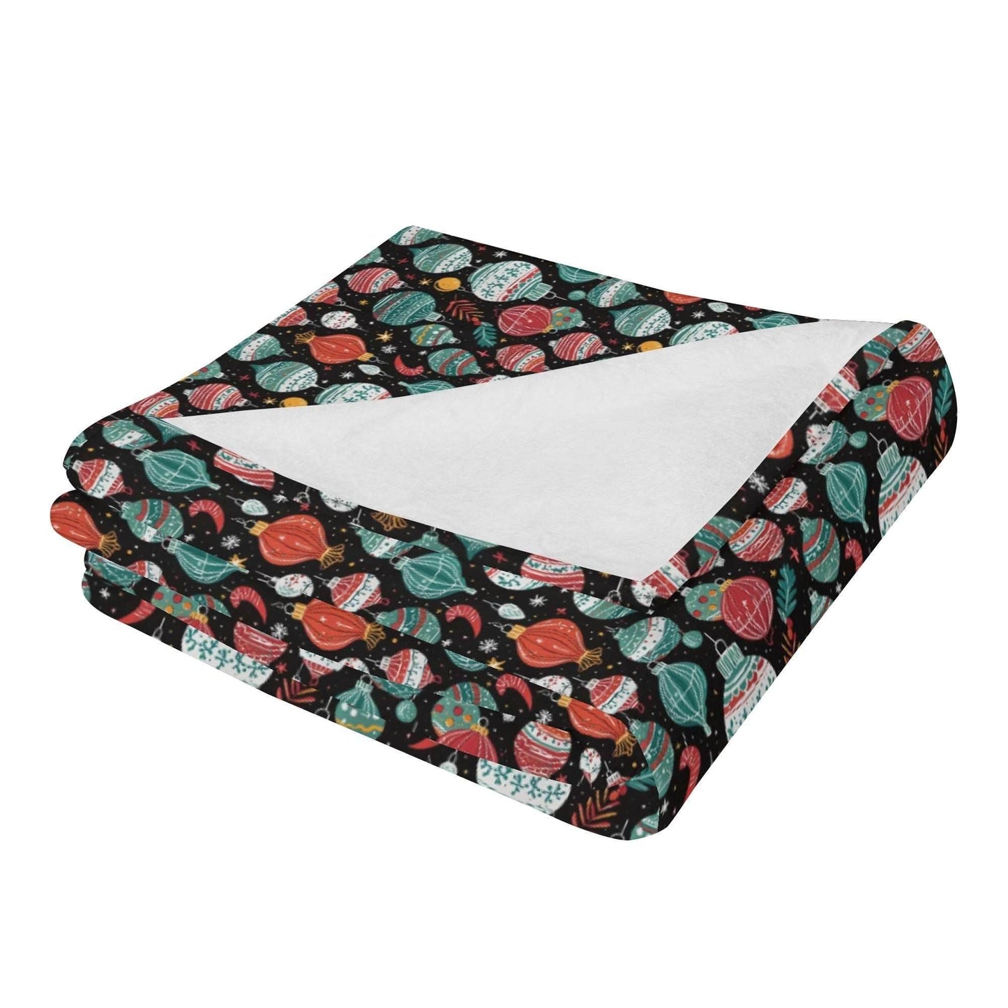 Big Ornament Flannel Breathable Blanket 4 Sizes - DeRose Seasonal