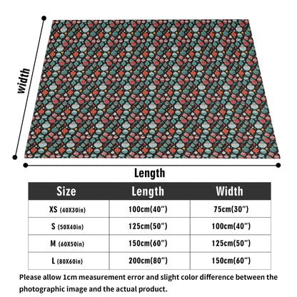 Big Ornament Flannel Breathable Blanket 4 Sizes - DeRose Seasonal