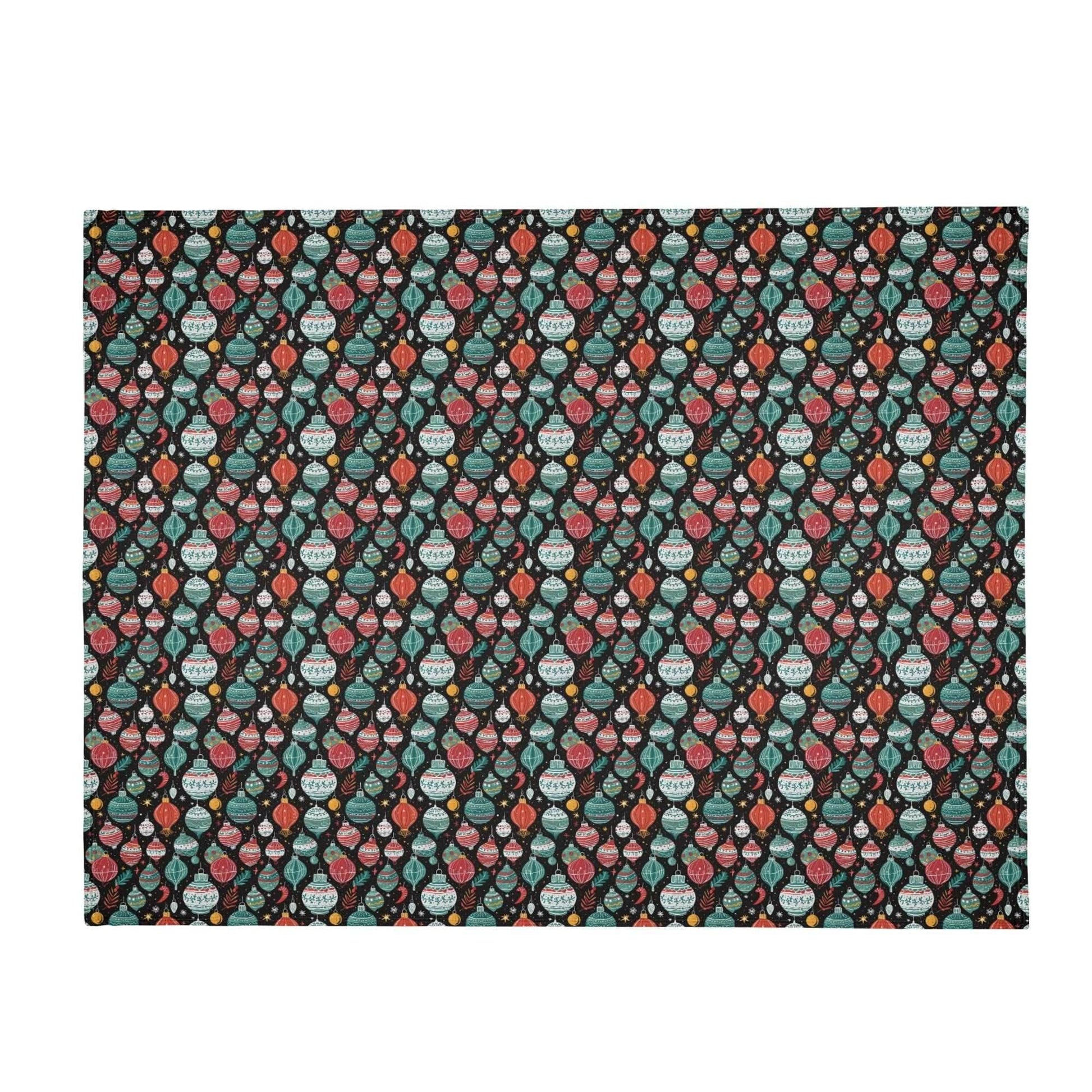 Big Ornament Flannel Breathable Blanket 4 Sizes - DeRose Seasonal