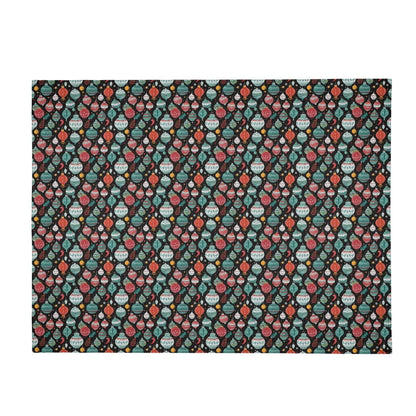 Big Ornament Flannel Breathable Blanket 4 Sizes - DeRose Seasonal