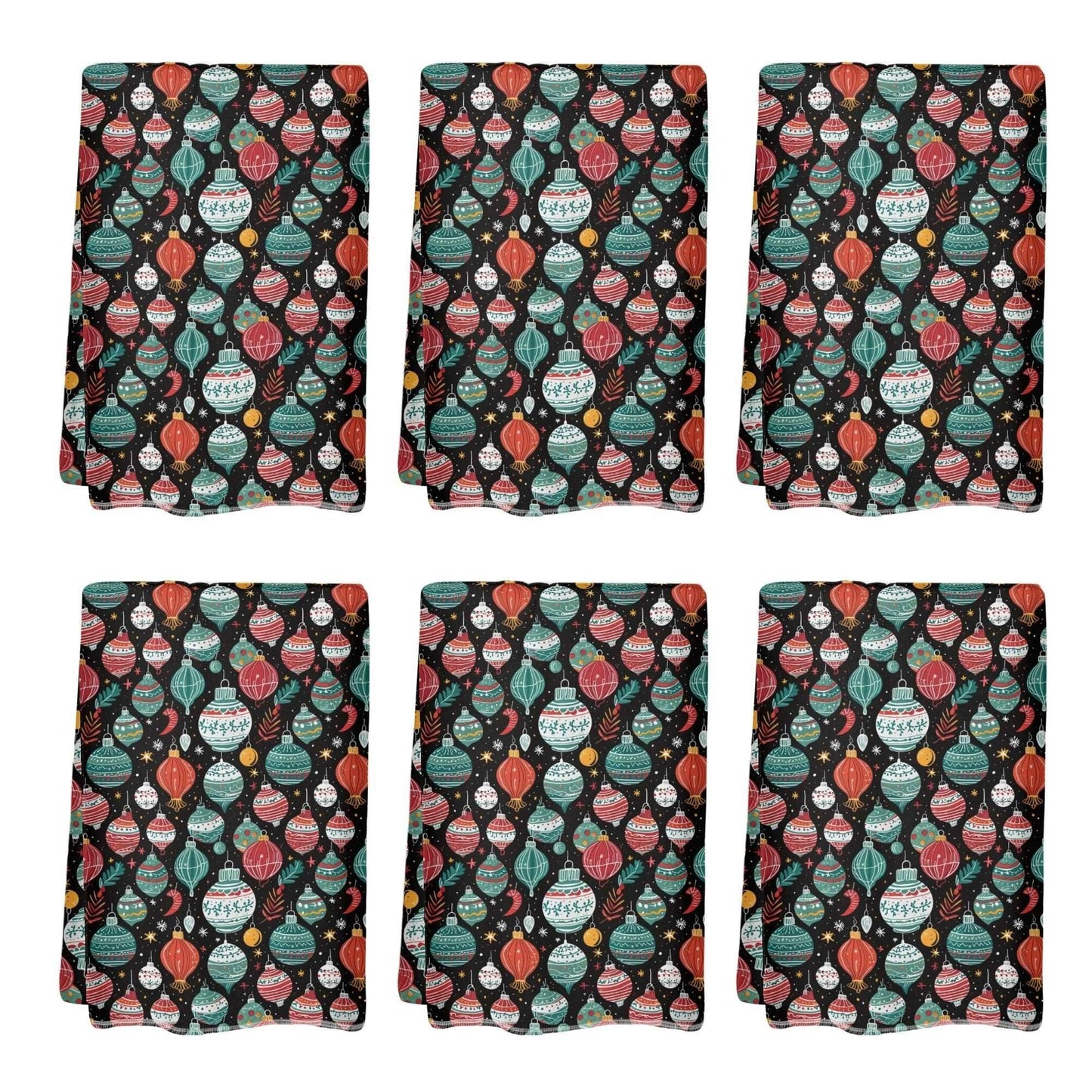 Big Ornament Hand Towels (6 Pcs) - DeRose Seasonal