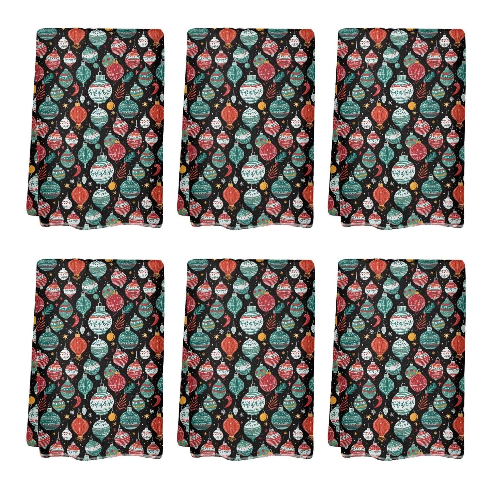 Big Ornament Hand Towels (6 Pcs) - DeRose Seasonal
