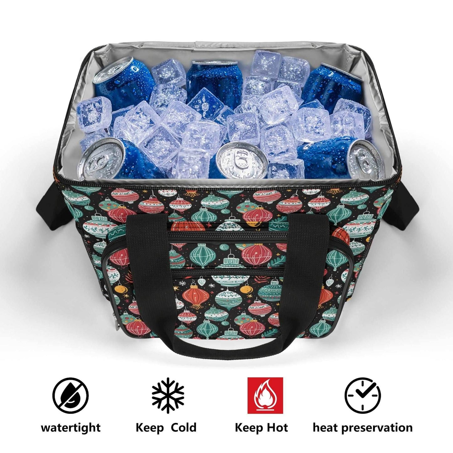Big Ornament Insulated Leakproof Cooler Bag Lunch Box - DeRose Seasonal