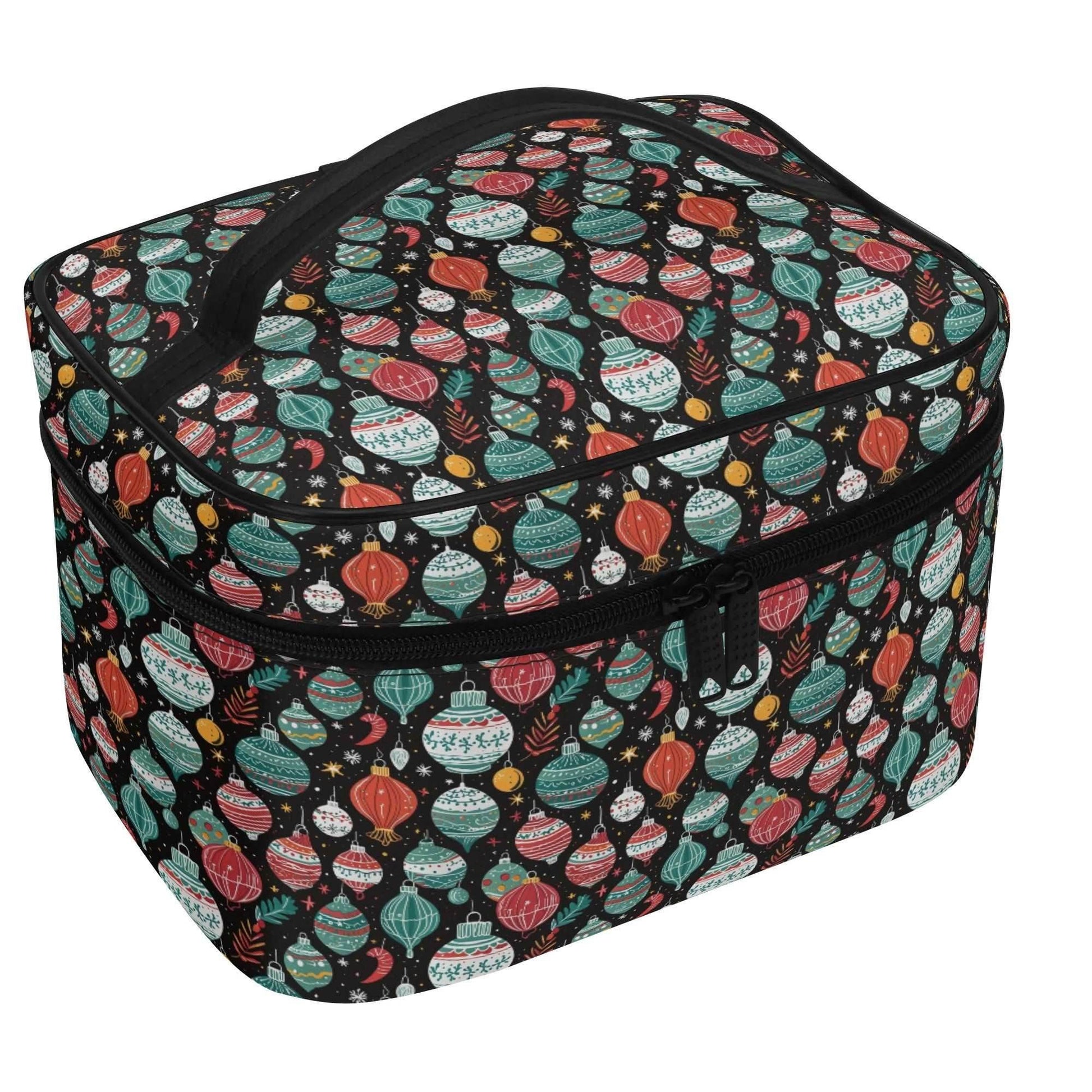 Big Ornament Leather Cosmetic Bag - DeRose Seasonal