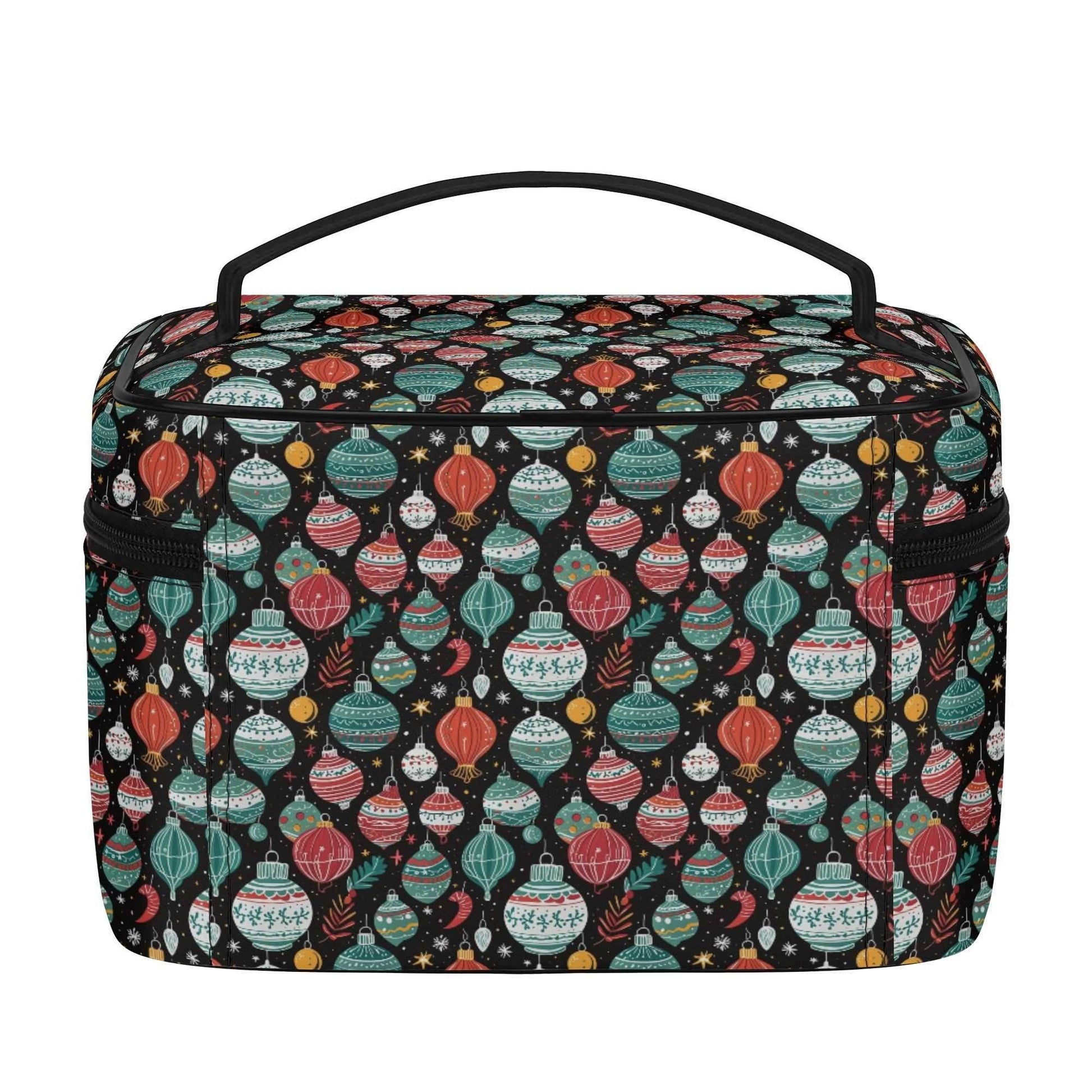 Big Ornament Leather Cosmetic Bag - DeRose Seasonal