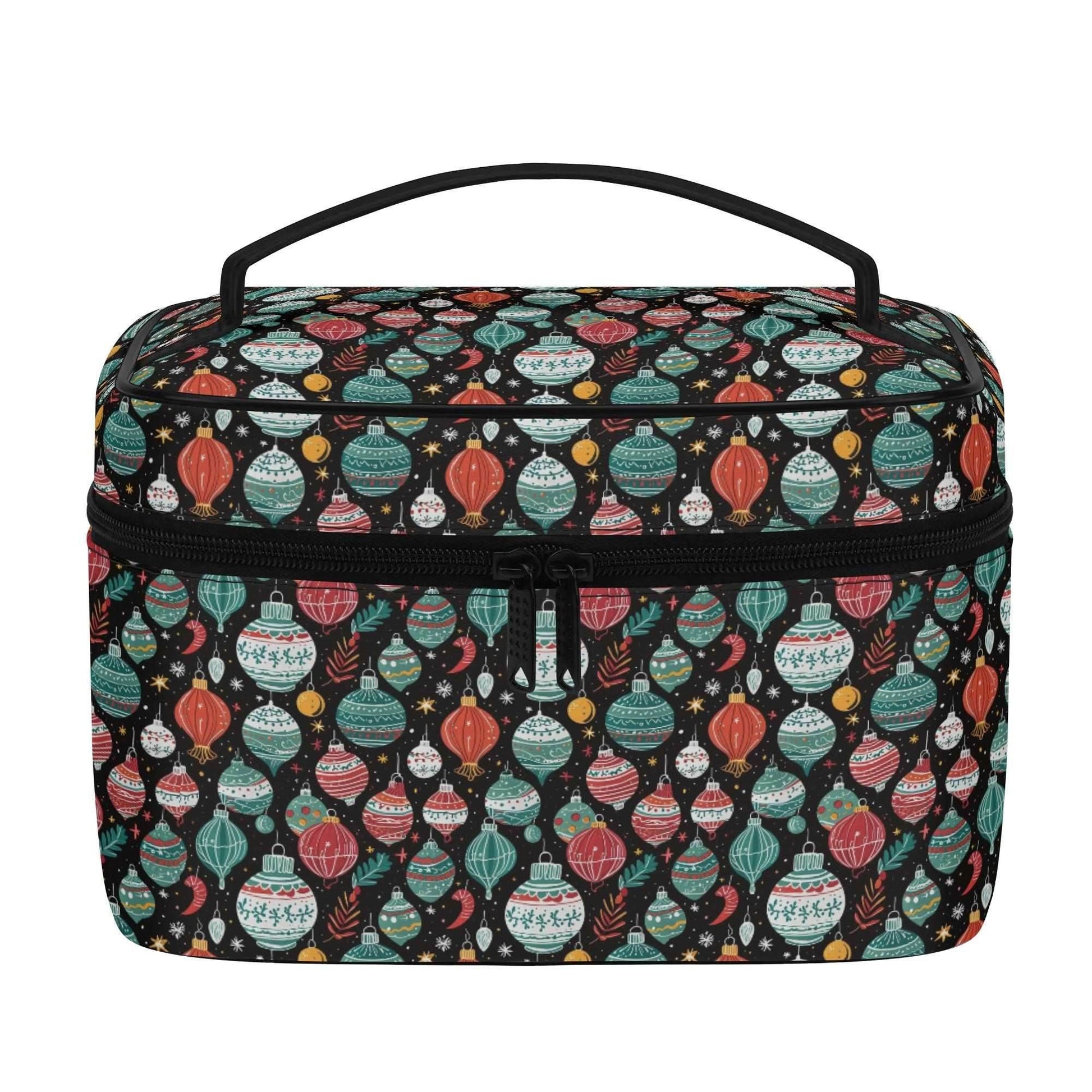 Big Ornament Leather Cosmetic Bag - DeRose Seasonal