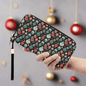 Big Ornament Women's Leather Zipper Wristlet Wallet - DeRose Seasonal