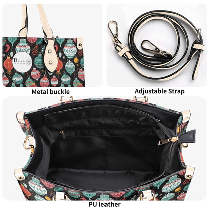 Big Ornament Luxury Women Leather Handbag (3 sizes) - DeRose Seasonal