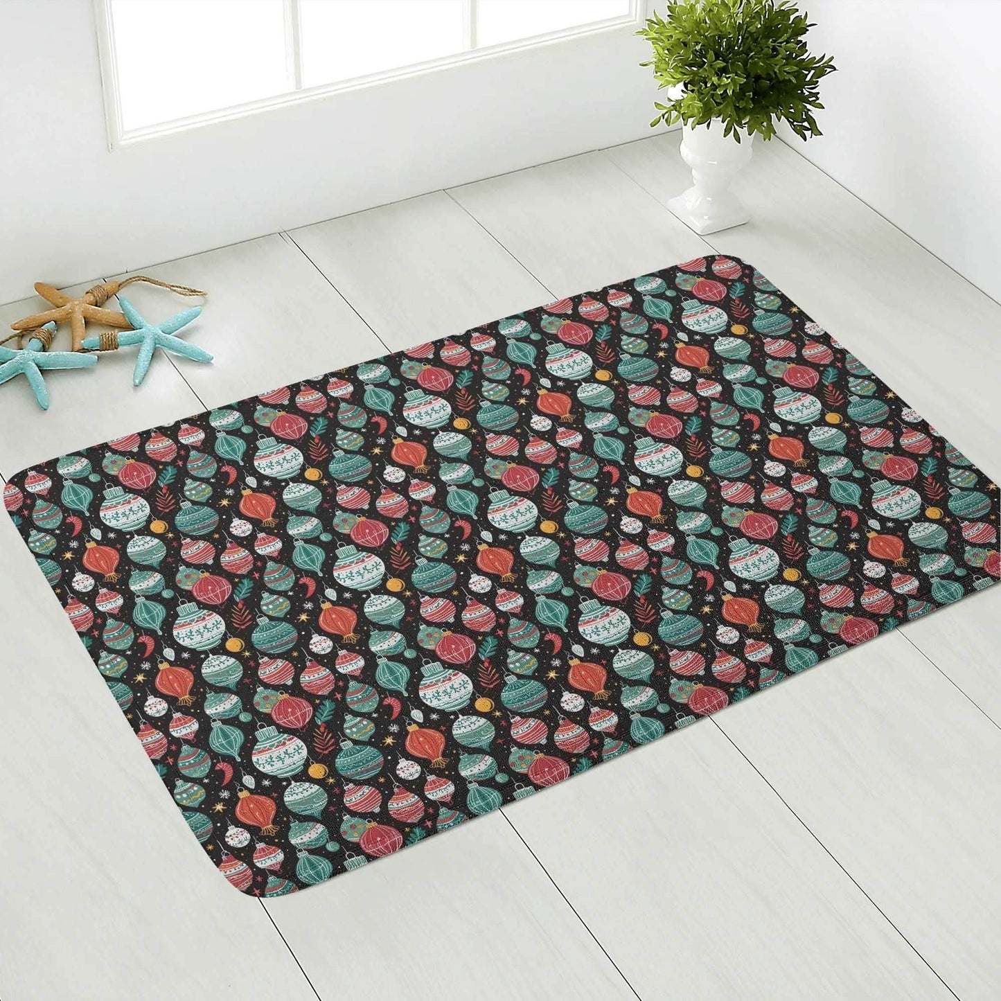 Big Ornament Plush Indoor Doormat - DeRose Seasonal