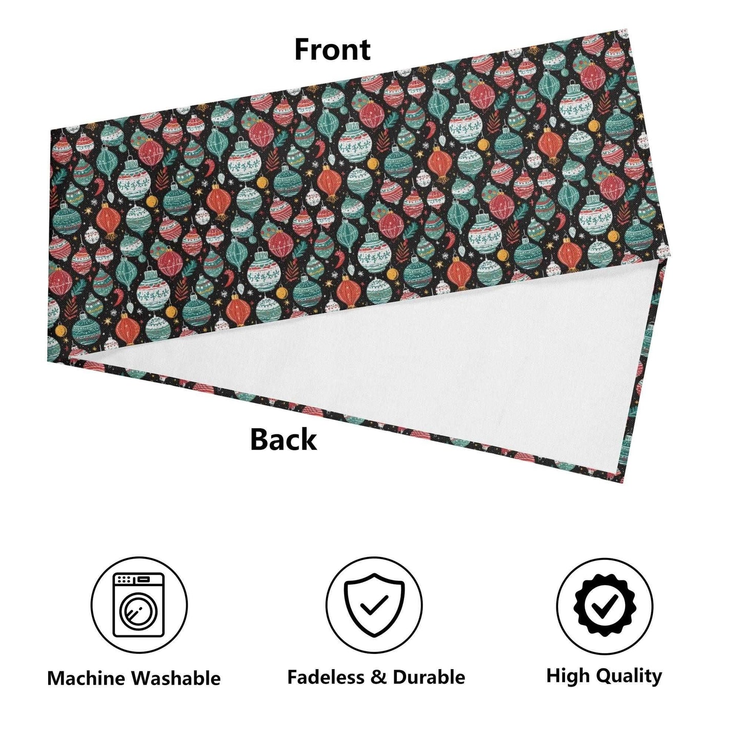 Big Ornament Polyester Table Runner - DeRose Seasonal