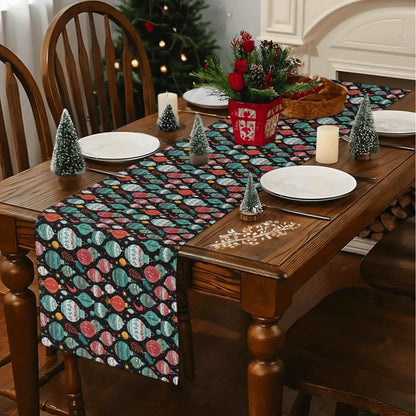 Big Ornament Polyester Table Runner - DeRose Seasonal
