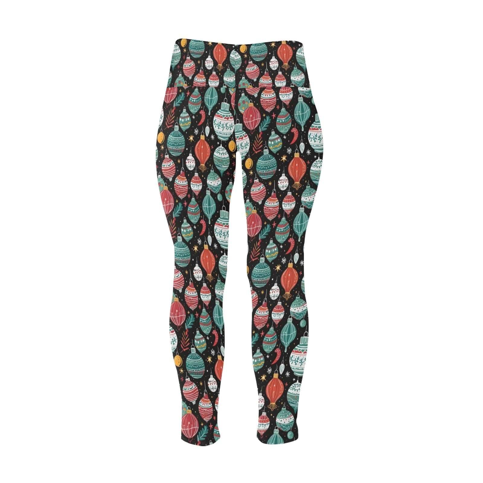 Big Ornament Women's Plus Size High Waited Leggings Women's High Waist Leggings(Plus Size)(ModelL45) - DeRose Seasonal