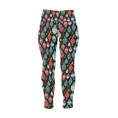 Big Ornament Women's Plus Size High Waited Leggings Women's High Waist Leggings(Plus Size)(ModelL45) - DeRose Seasonal