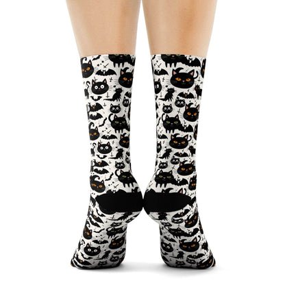 Crazy Cat Lady Polyester Crew Socks 3 sizes - DeRose Seasonal
