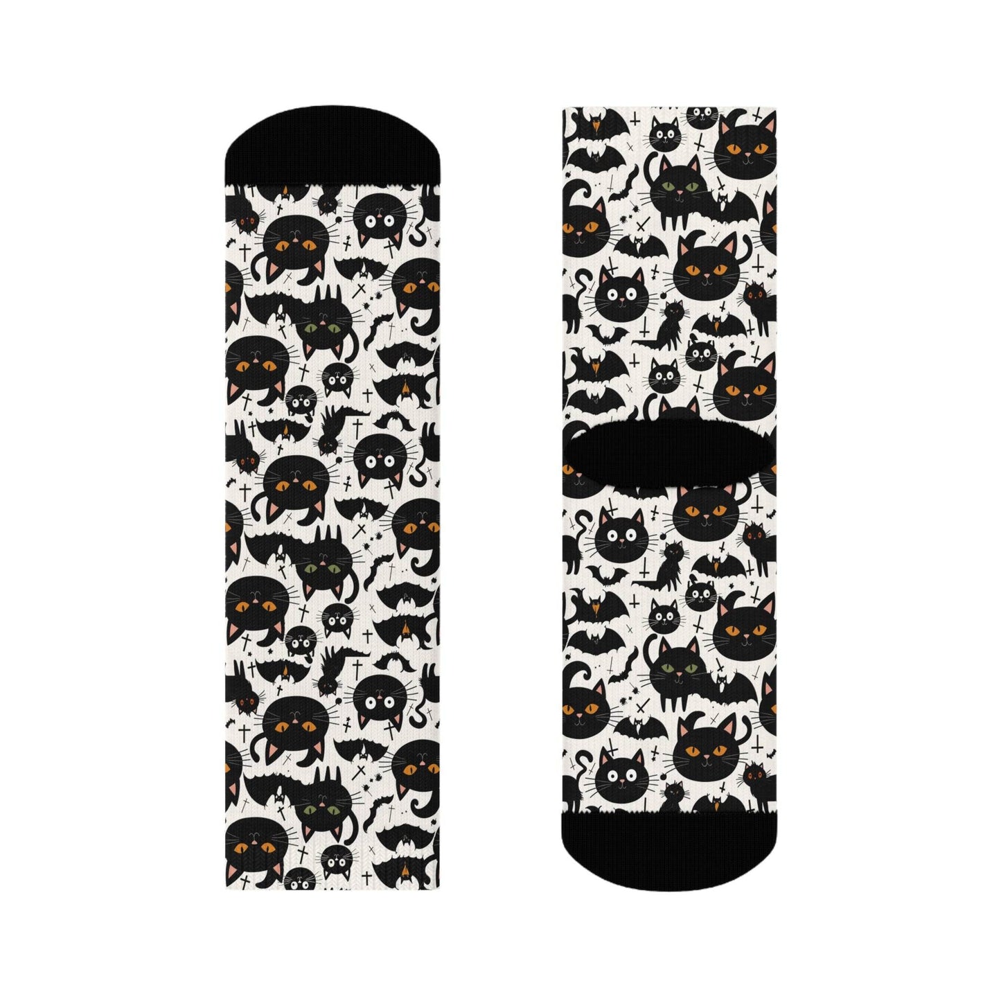 Crazy Cat Lady Polyester Crew Socks 3 sizes - DeRose Seasonal